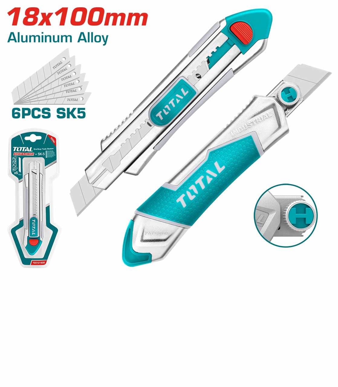 Total Snap-off Blade Knife TG5121806 Total