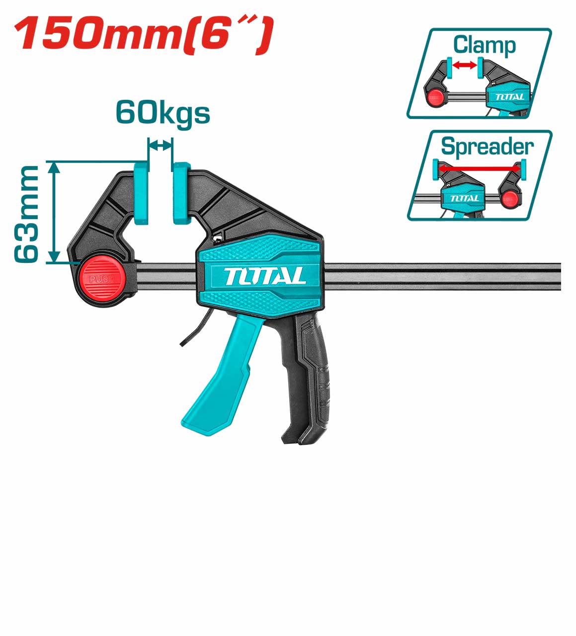 Total Quick Bar Clamps THT1340601 Total