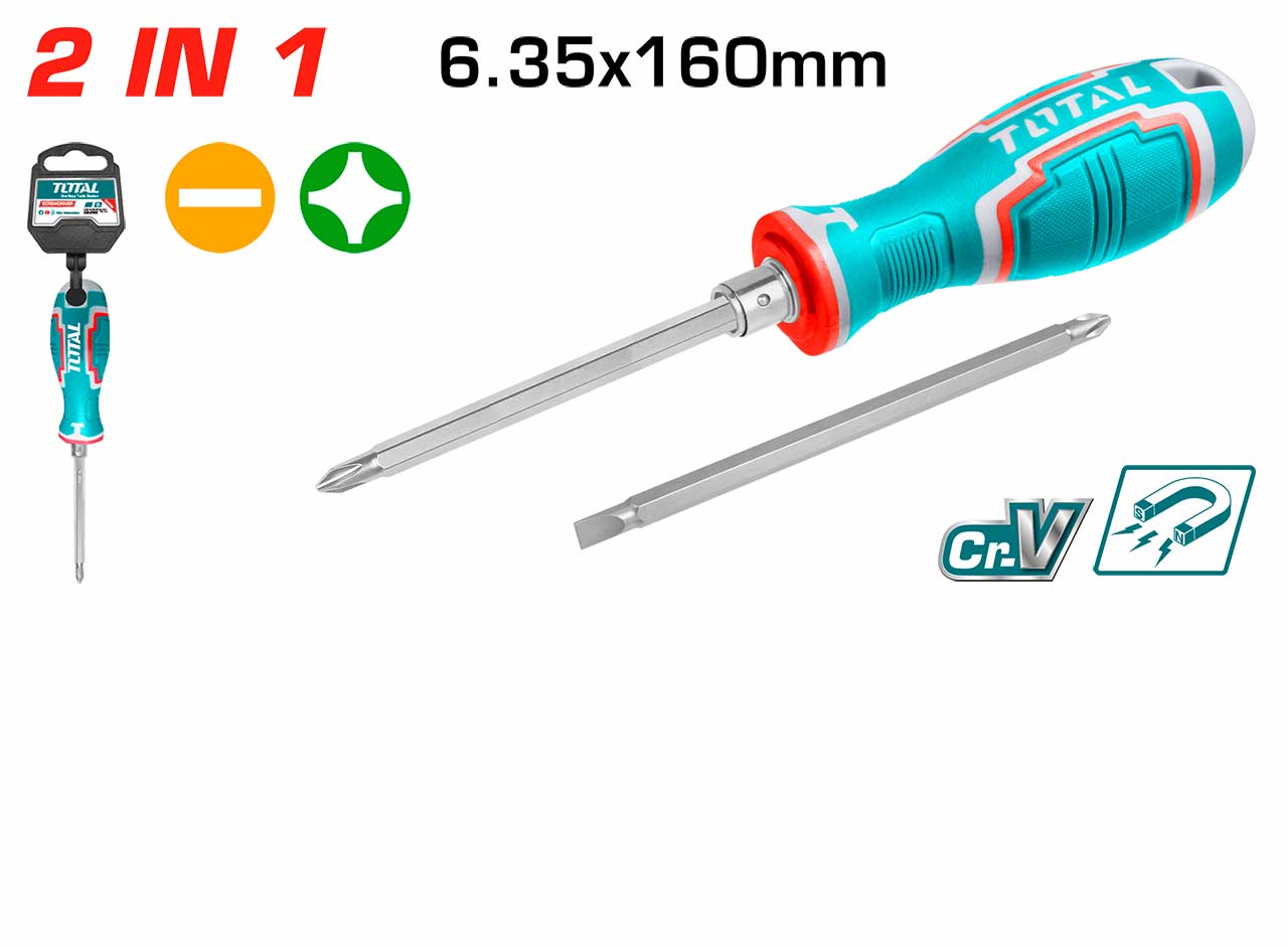 Total 2 IN 1 Screwdriver Set THT250206 Total