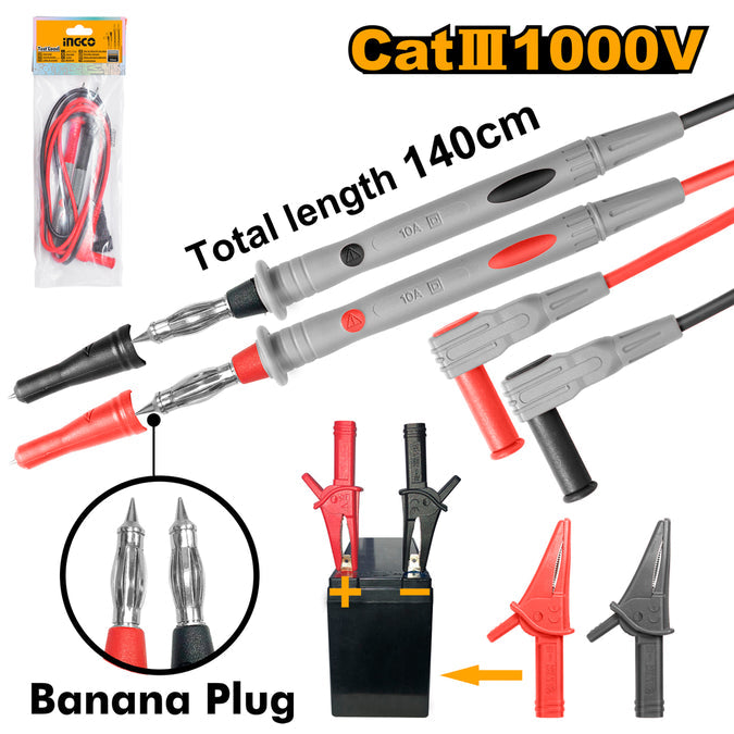 Ingco Test Line and Alligator Clips Set TL31432