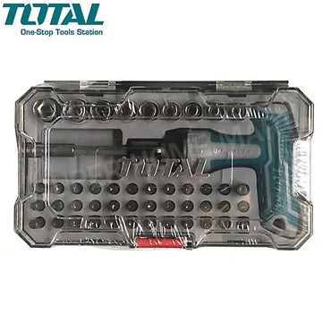 TOTAL 47 Pc T-Handle Ratchet Screwdriver Wrench Set | TACSD30476 Total