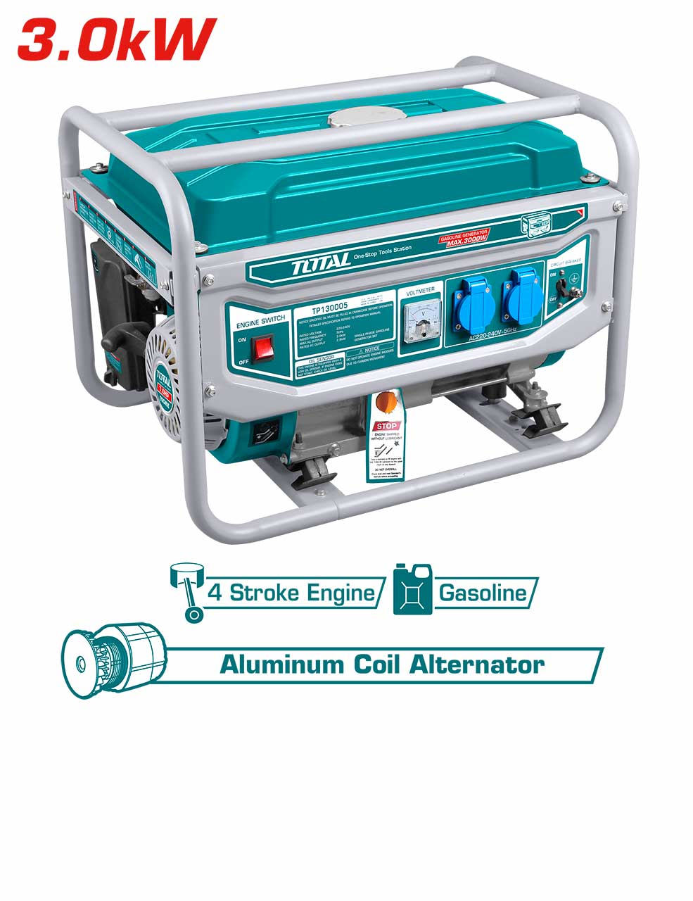 Total Gasoline Generator TP130005 Total