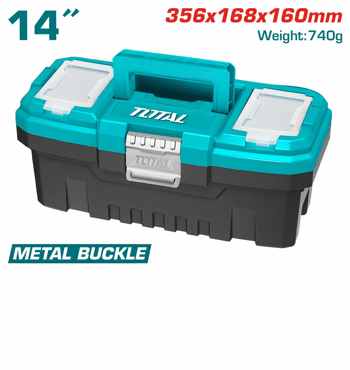 Total Plastic Tool Box TPBX0142