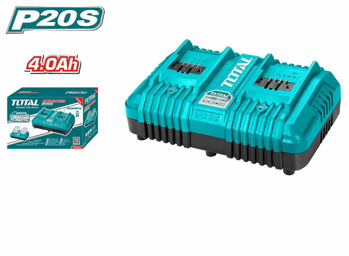 TOTAL TCLI2034 20V Cordless Rivet Gun with Mandrel Collector and 4 Nozzle Attachments
