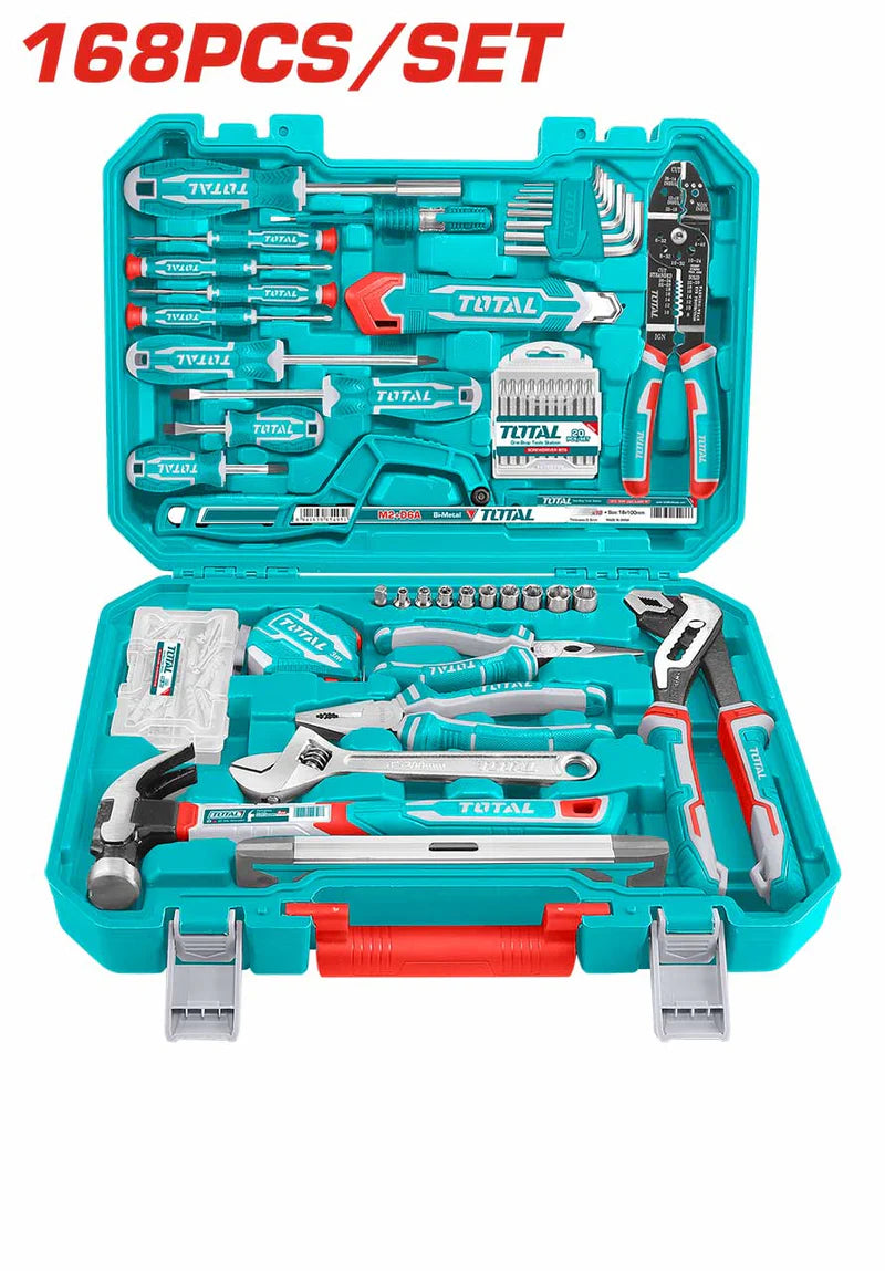 TOTAL THKTHP21686 168 Pcs Comprehensive Hand Tool Set Total
