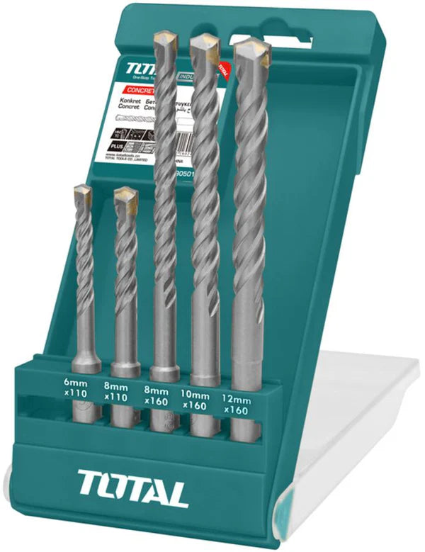 TOTAL TAC190501 5 Pc SDS Plus Hammer Drill Bit Set Total
