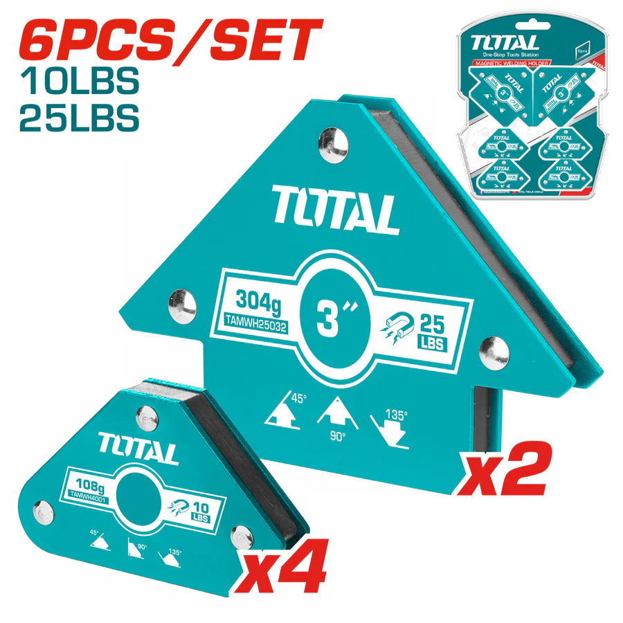 TOTAL TAMWH6002 6-Piece Magnetic Welding Holder Set Total