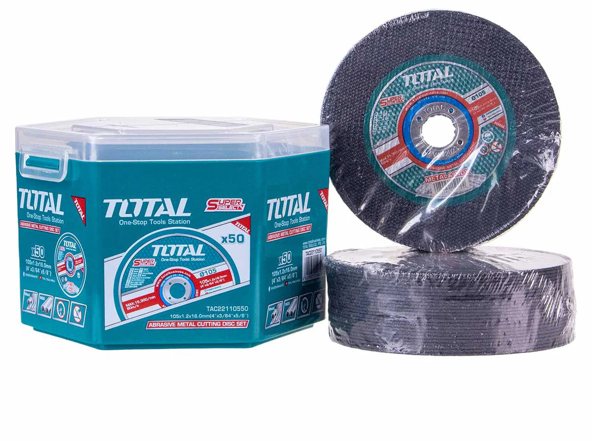 TOTAL TAC22110550 50 Pc 4" Metal & INOX Cutting Disc Set Total