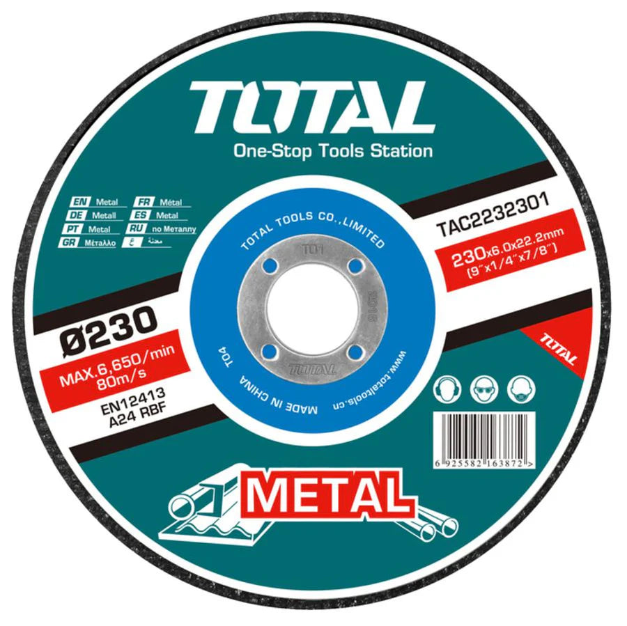 TOTAL TAC2232301SA 230mm (9") Abrasive Metal Grinding Disc Total