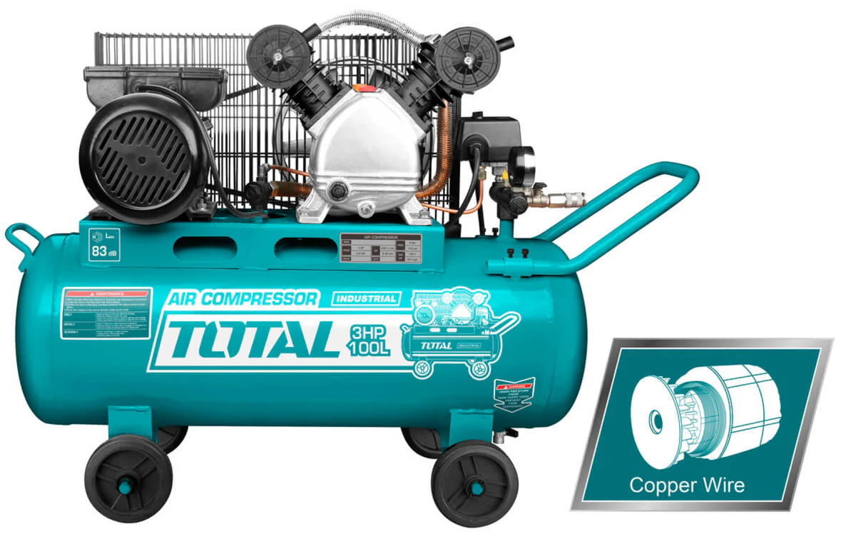 TOTAL TC2301006 2200W 100L Air Compressor - 3.0HP