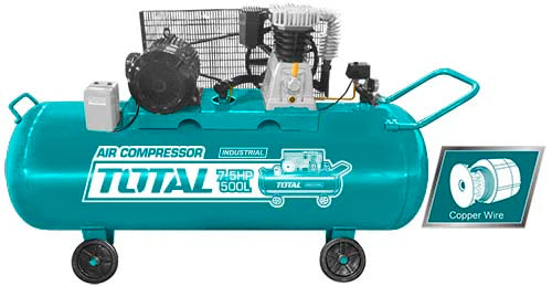 TOTAL TC1755002 5500W 500L 3-Phase Air Compressor - 7.5HP