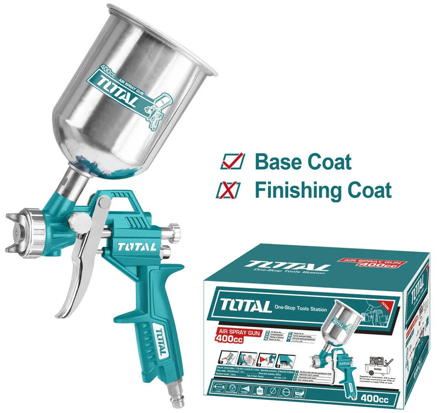 TOTAL TAT10401 400cc Air Spray Gun - Adjustable Nozzle Total