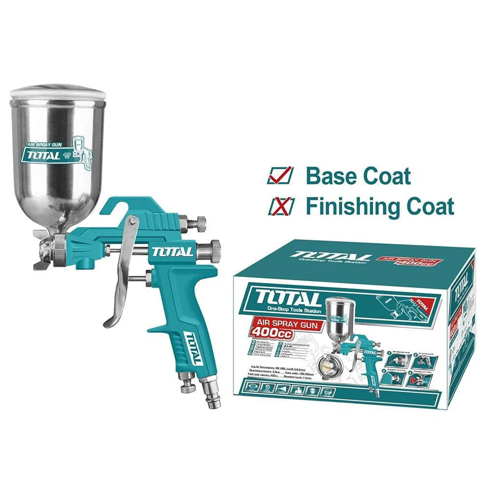TOTAL TAT10402 400cc Air Spray Gun - 1.5mm Nozzle Total