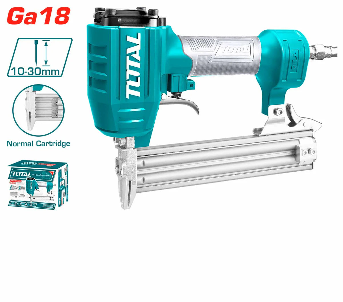 TOTAL TAT83322-3 Air Brad Nailer - 10-30mm Ga18