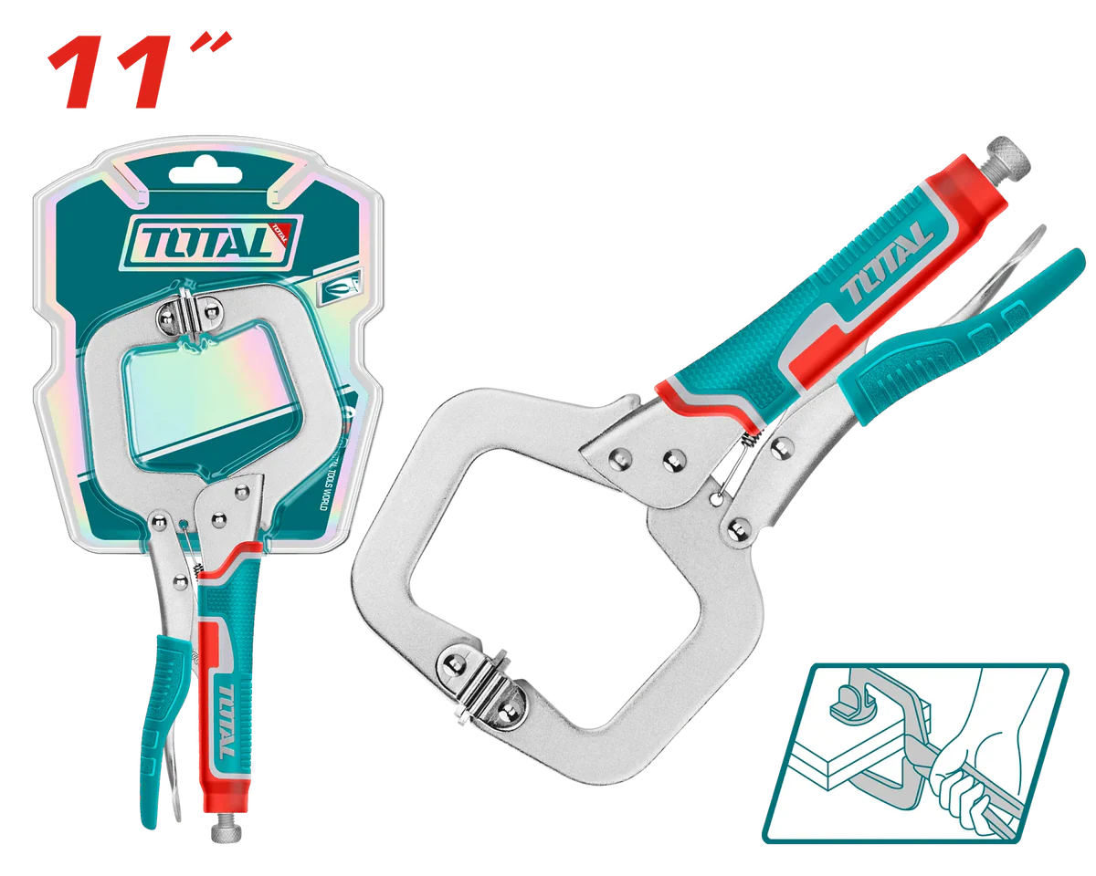 TOTAL THT111113 11" C-Clamp Locking Plier 95mm Jaw