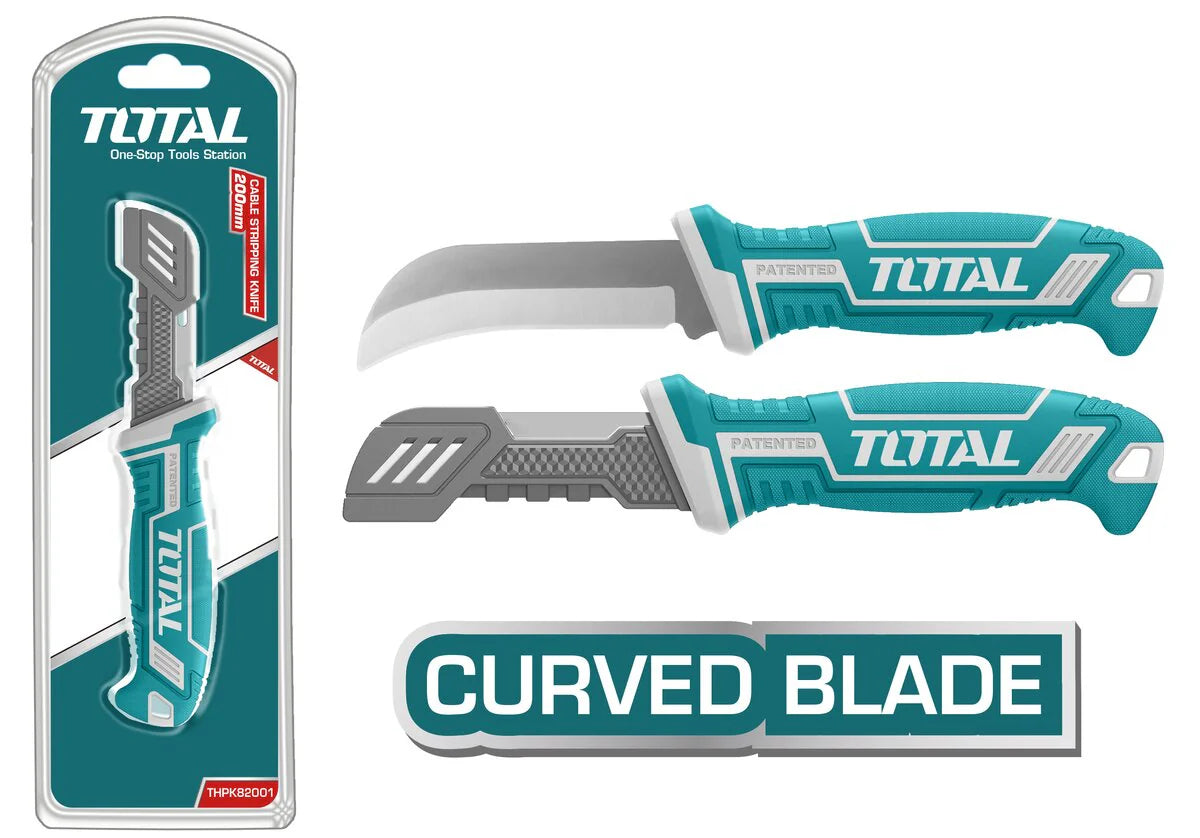 Total 200mm Professional Cable Stripping Knife with Protective Cap | THT51882 Total