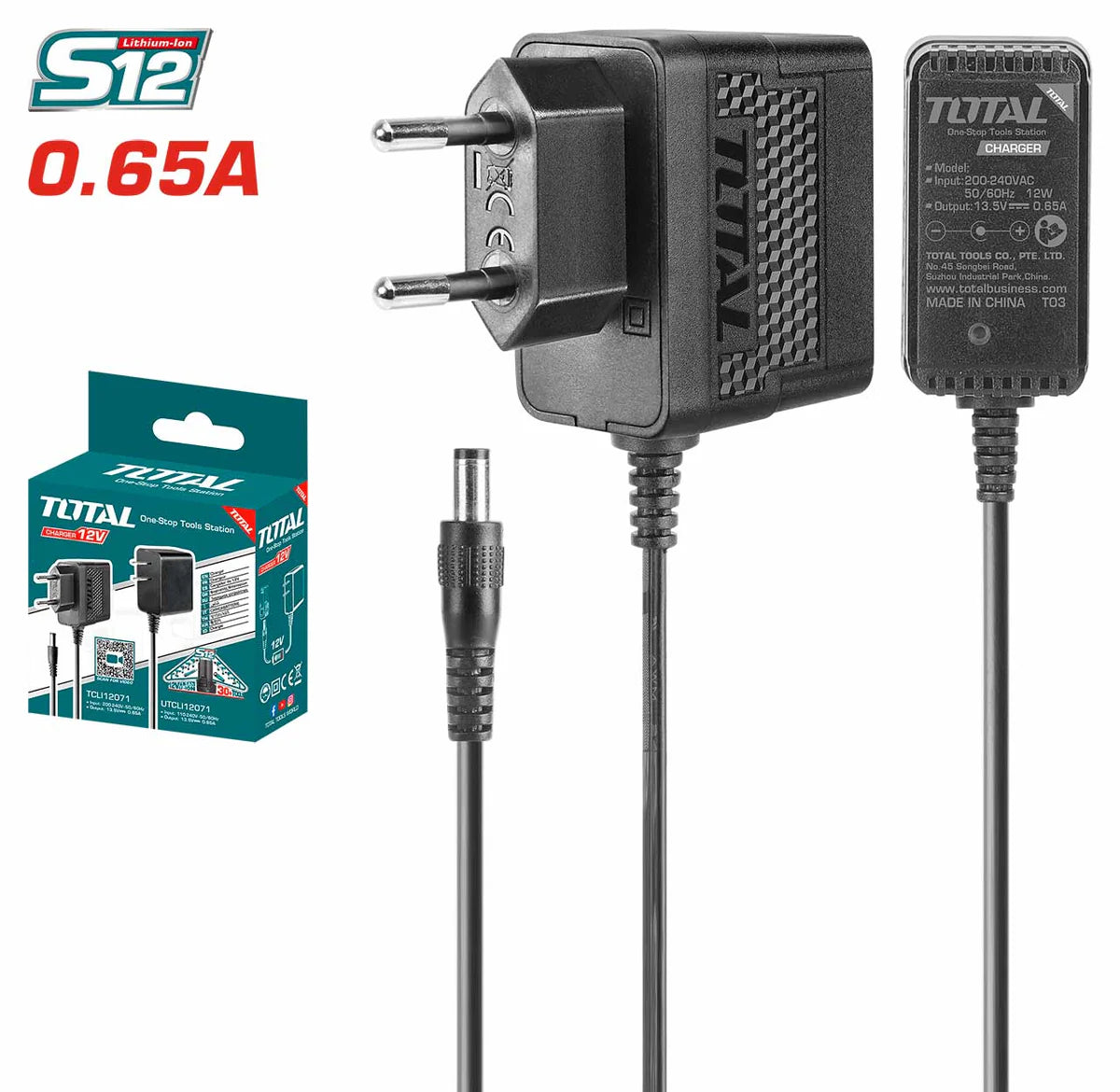 TOTAL TCLI12071 12V Battery Charger 2Hr Charge Time Total
