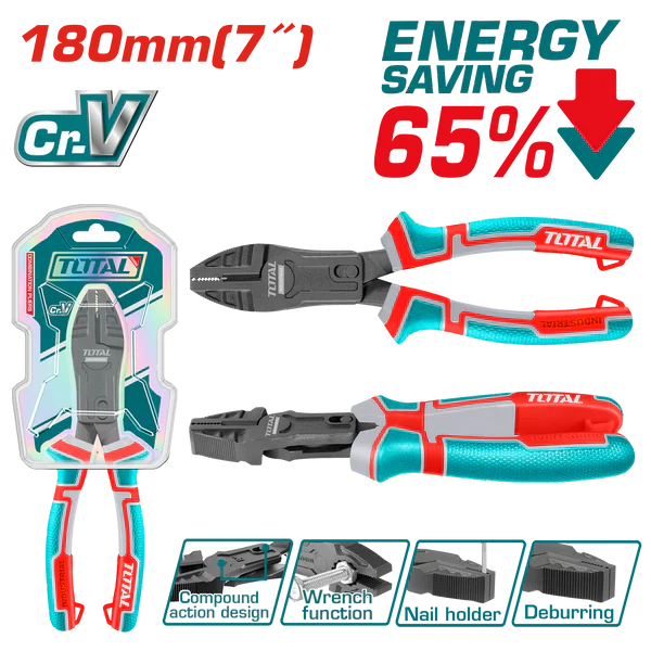 TOTAL THTC510706 7" Compound Action Combination Plier