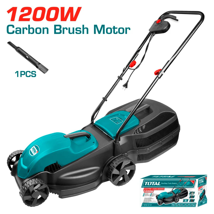 TOTAL TGT612131 1200W Electric Lawn Mower - 320mm Cutting Width