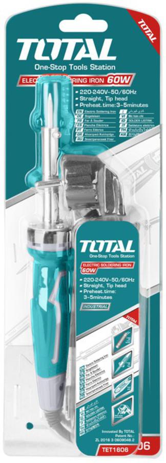 TOTAL TET160831 60W Electric Soldering Iron - Straight Tip
