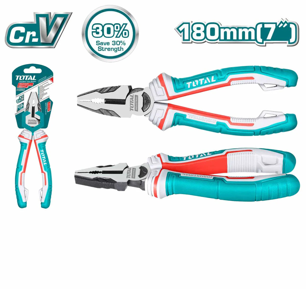 TOTAL THT210706S 7" High Leverage Combination Plier Total