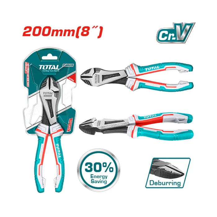 TOTAL THT27816S 8" High Leverage Diagonal Cutting Plier Total