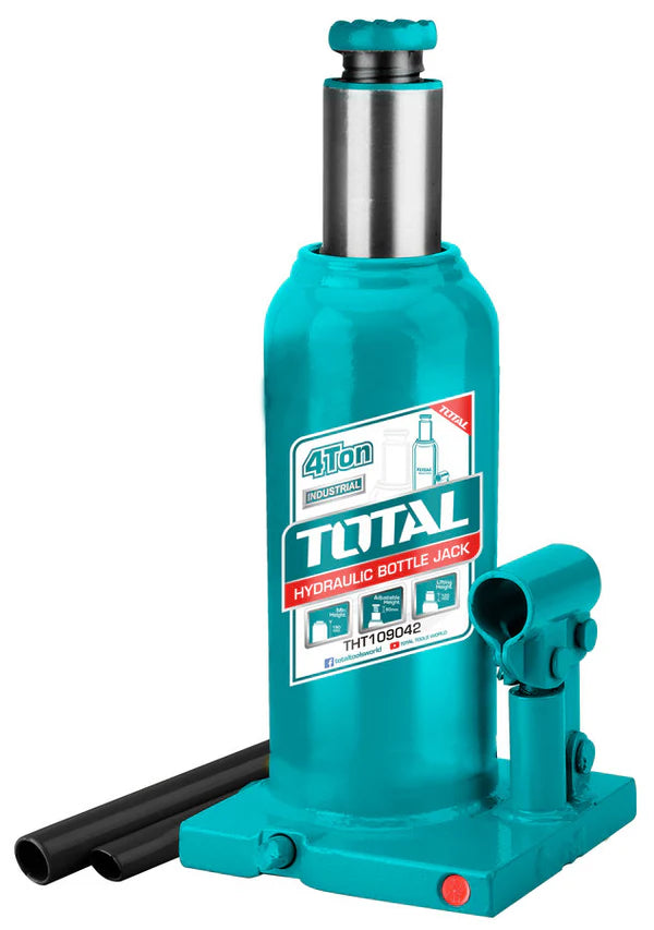 Total 4 Ton Hydraulic Bottle Jack - 190mm Min Lift THT109042