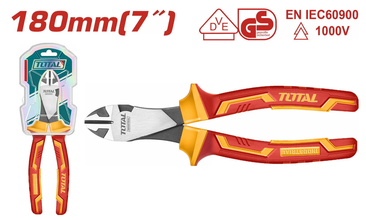 TOTAL THTIP2571 7" Insulated Heavy Duty Diagonal Cutter 1000V Total