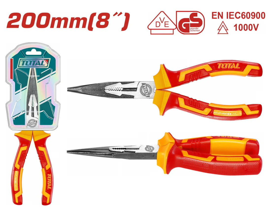 TOTAL THTIP2381 8" Insulated Long Nose Plier 1000V