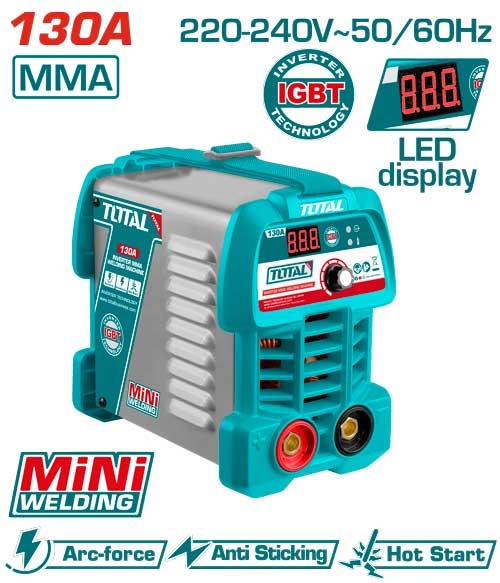 TOTAL TW213049 130A Inverter MMA Welding Machine - Compact Total