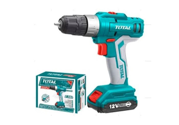 TOTAL 12V Cordless Drill Driver with 2 Batteries & Charger TDLI1221 ...