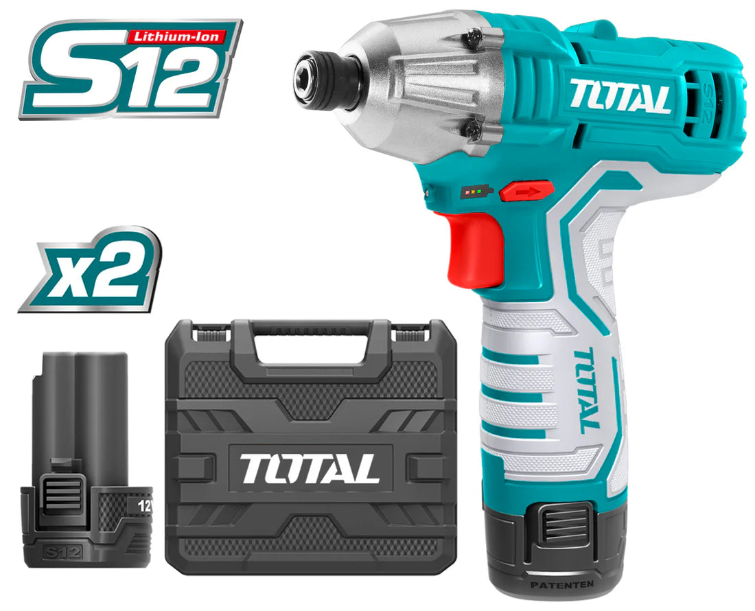 TOTAL 12V Lithium-Ion Cordless Impact Driver TIRLI1201