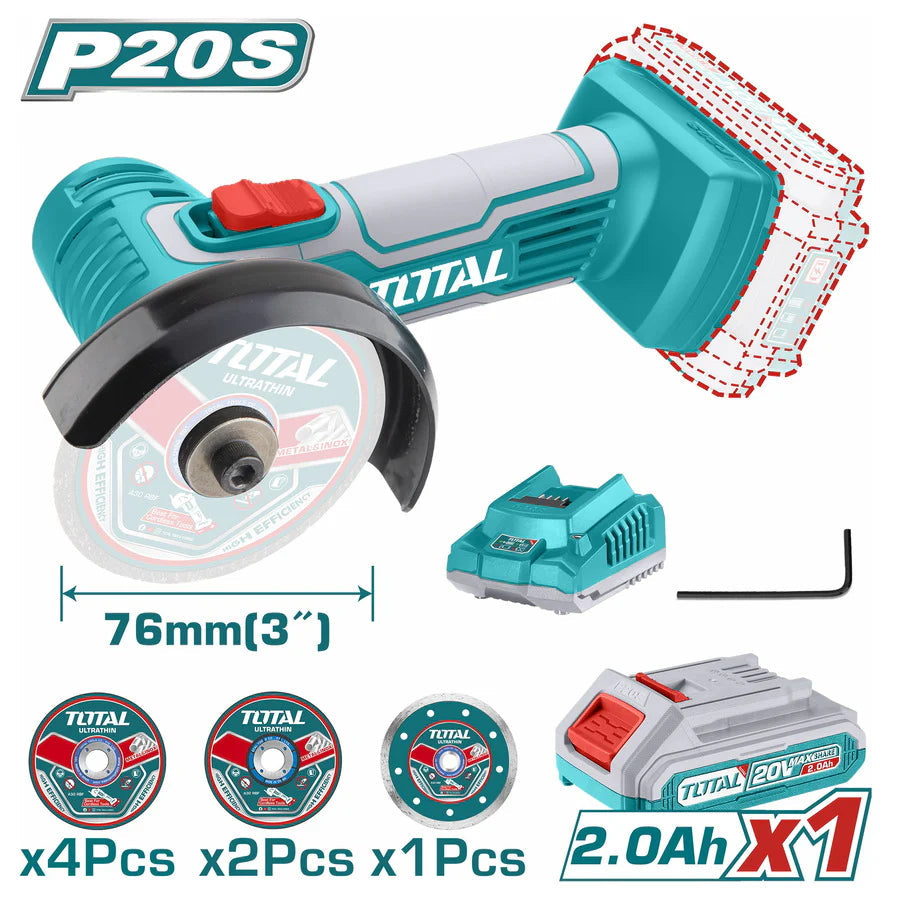 TOTAL Lithium-Ion Mini Cut-Off Tool 20V TAGLI76012 Total