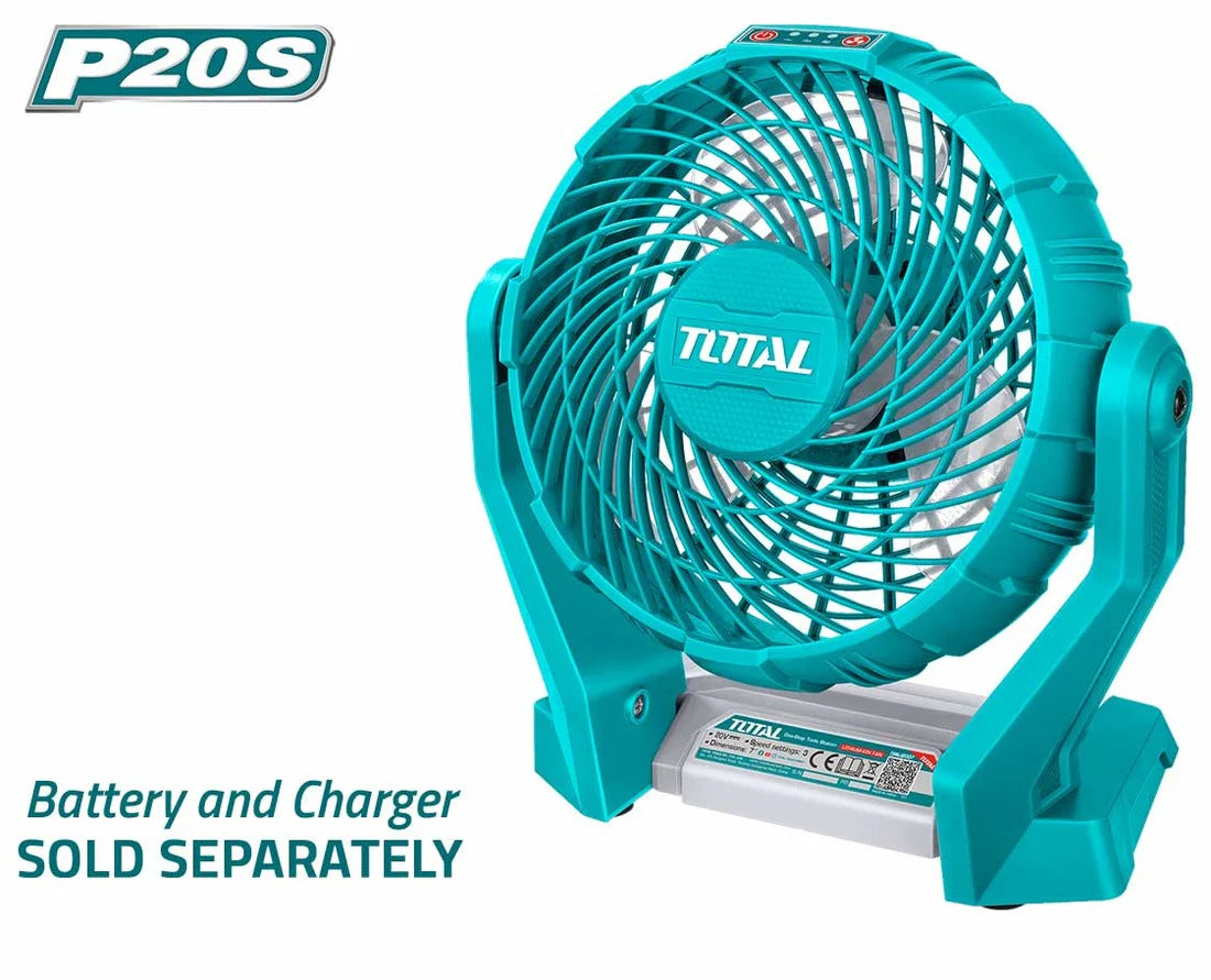 TOTAL TFALI2007 20V Lithium-Ion 7-Inch Portable Fan - P20S