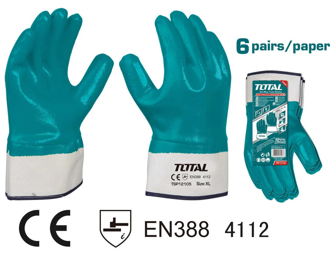 Total Nitrile Gloves Oil Resistant XL (Size 10) - TSP12105 Total