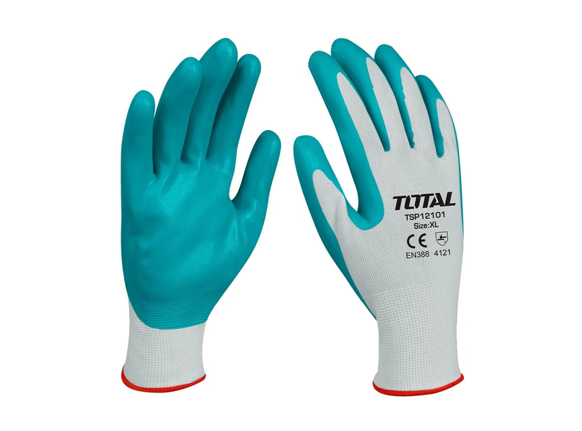Total Nitrile Coated Work Gloves XL - Oil Resistant | TSP12102 Total
