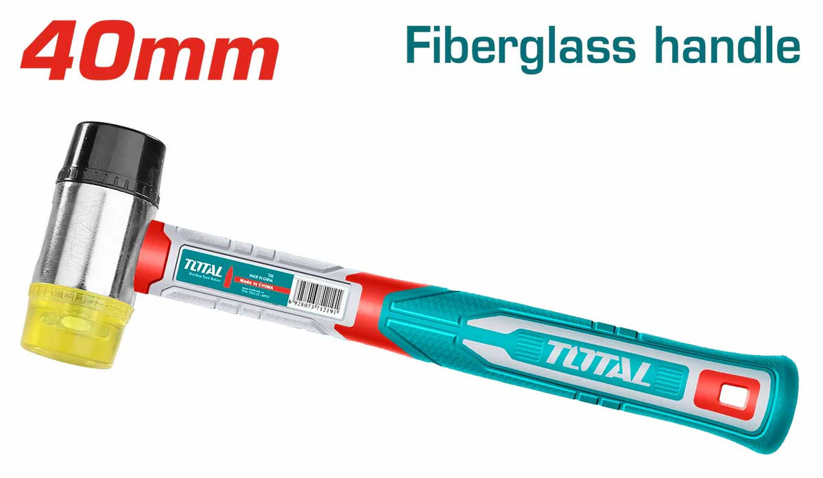 TOTAL THRUH6940 Dual-Face Mallet 40mm Fiberglass Handle