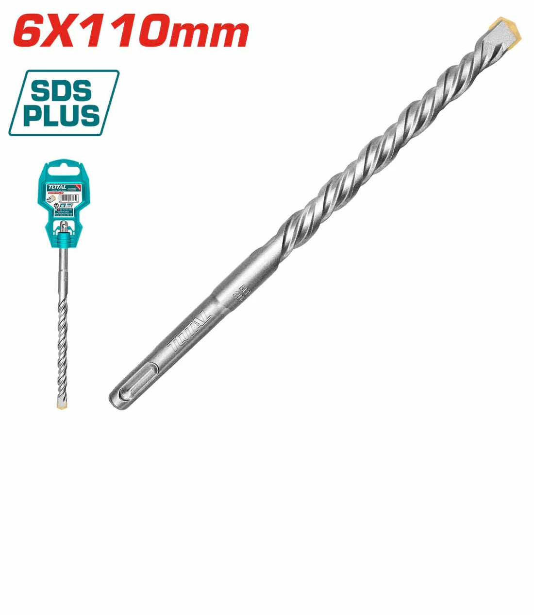 TOTAL TAC310601 6x110mm SDS Plus Hammer Drill Bit for Concrete