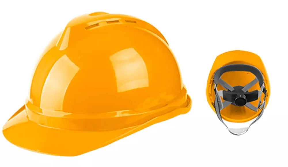 Total Safety Helmet TSP2603 Yellow, Ratchet, V-Reinforced Total