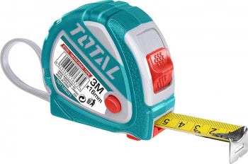 Total 3M x 16mm Steel Measuring Tape TMT126031 - 3 Stop Function Total