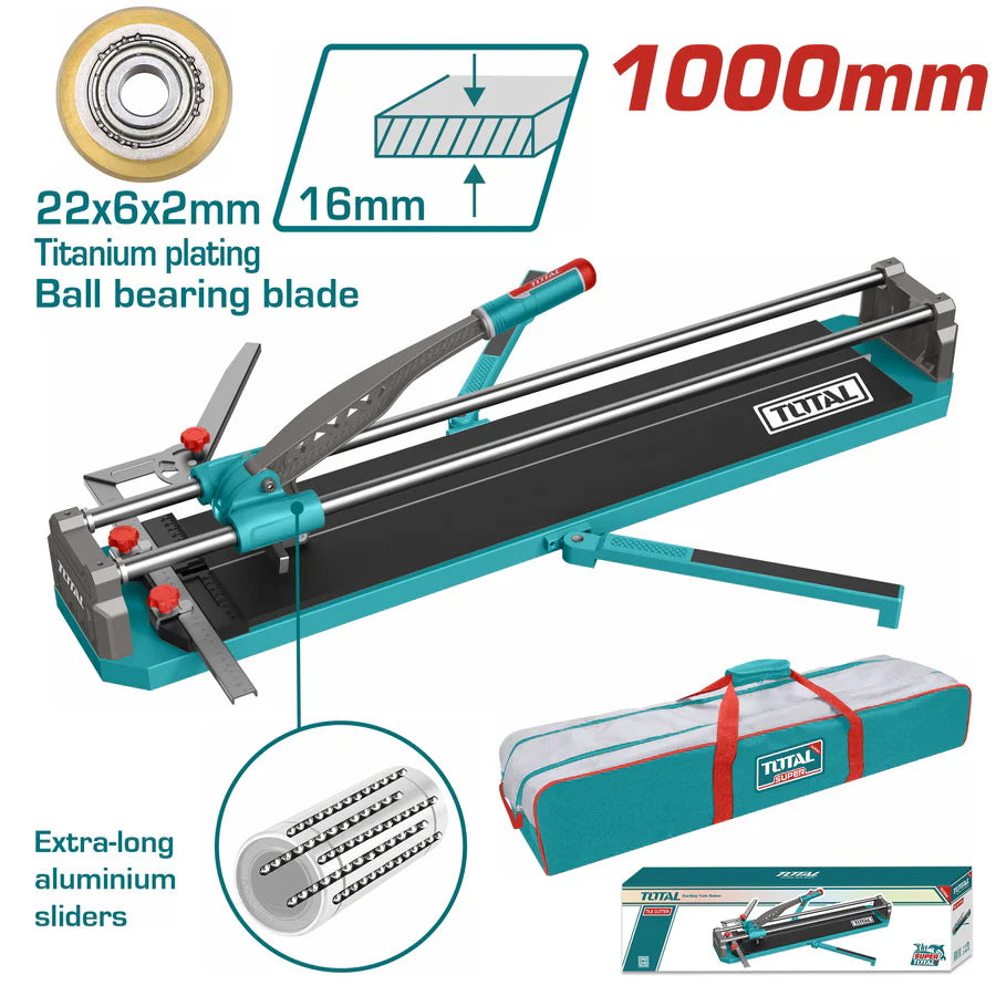 Total 1000mm Manual Tile Cutter - 16mm Max Cut THT571001