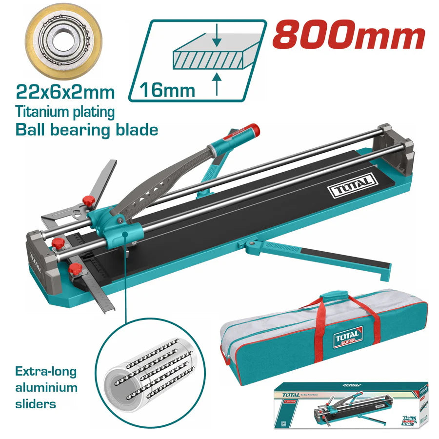 Total 800mm Manual Tile Cutter - 16mm Max Cut THT578002