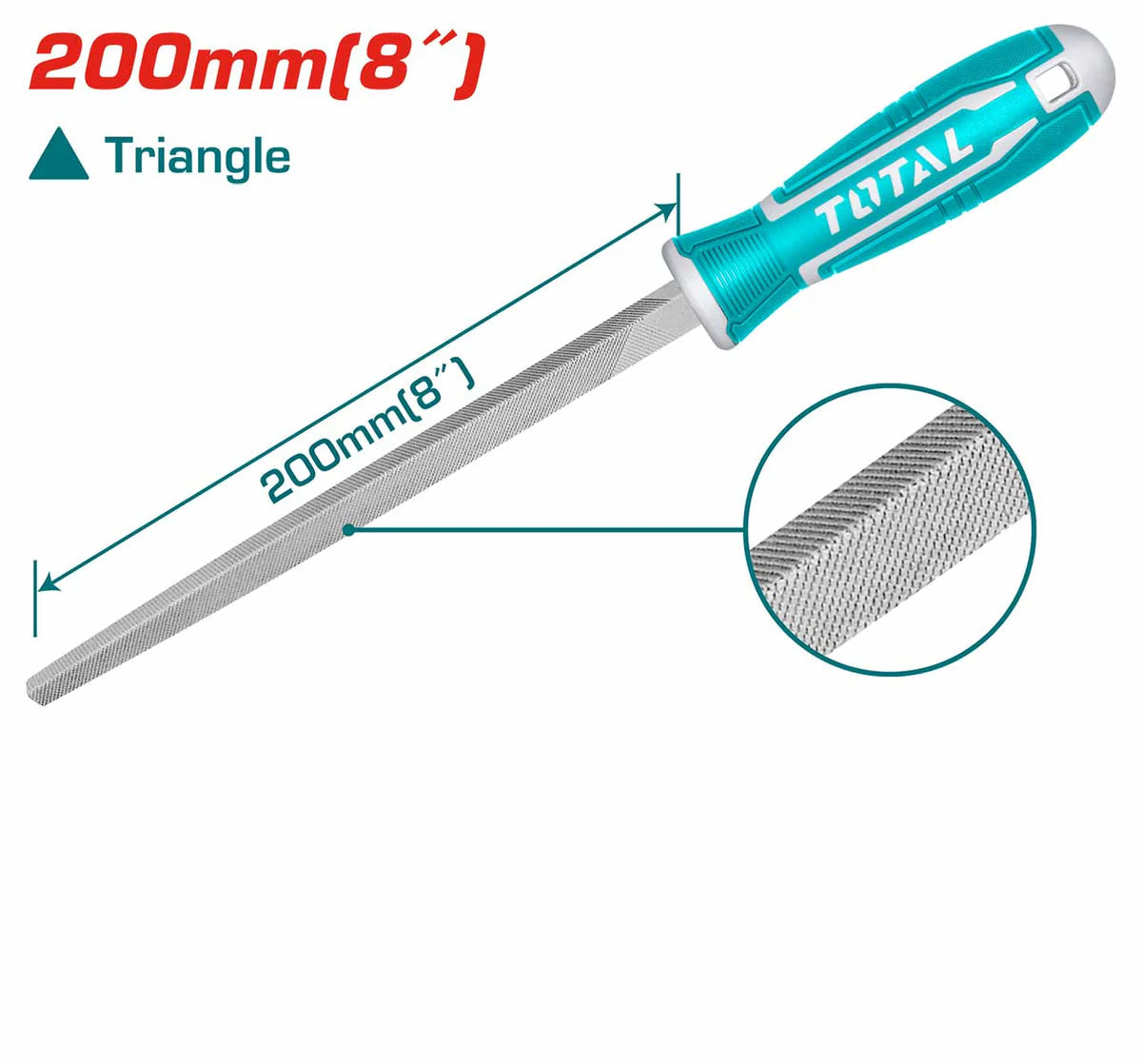 Total Triangle steel file 200mm THT91486 Total