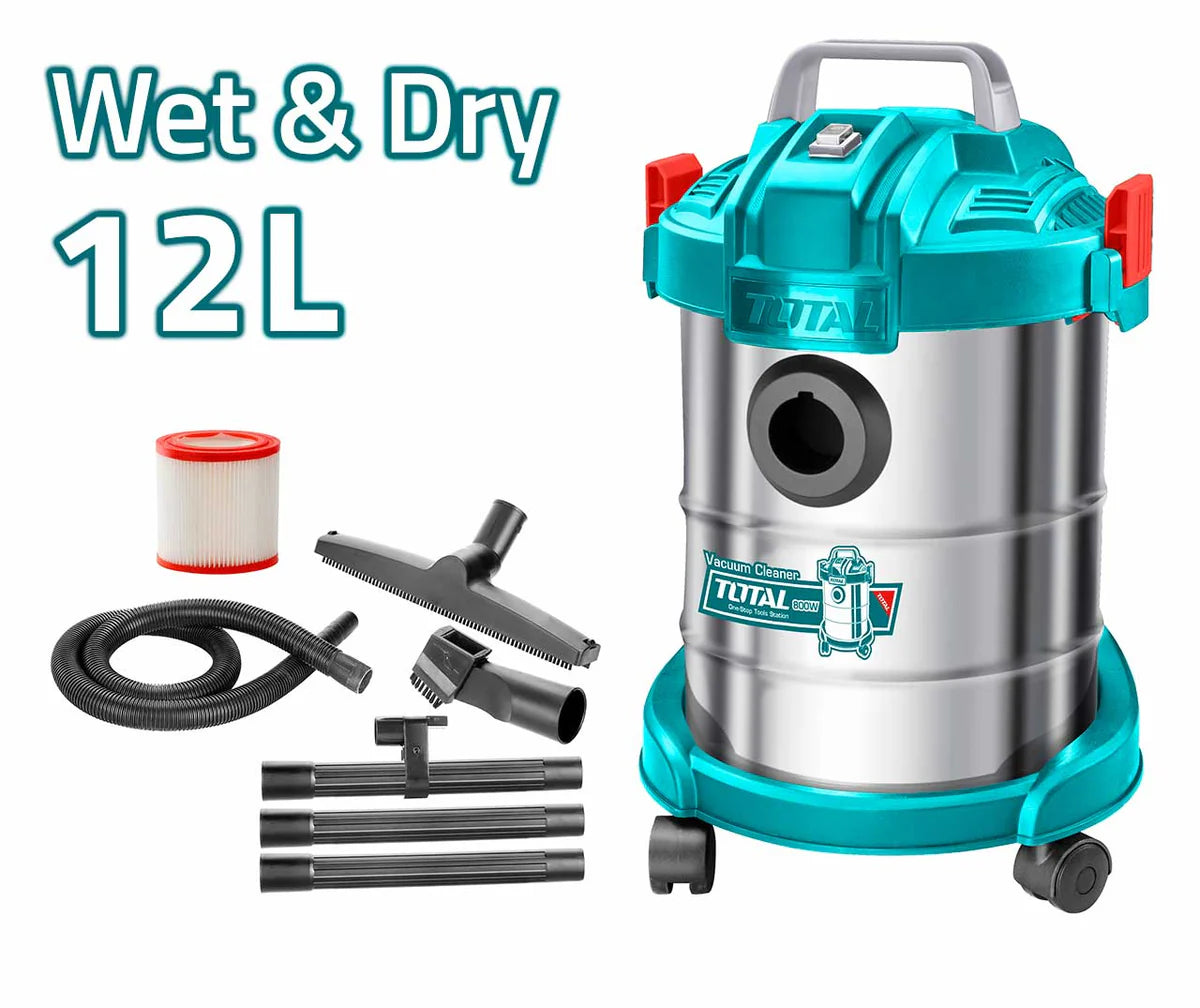 TOTAL TVC14122 800W Vacuum Cleaner - 12L Capacity Total