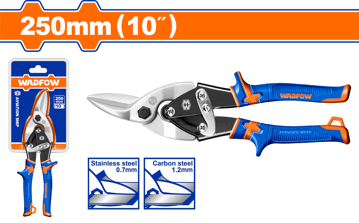 WADFOW 10 Inch Aviation Snip Left Cut Heavy Duty Sheet Metal Tinsnip Shears WAS1410 Wadfow
