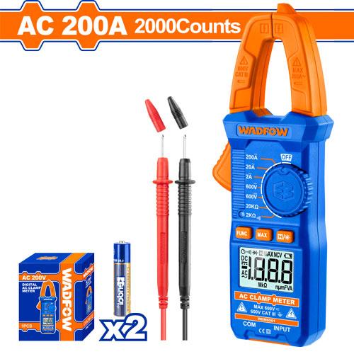 WADFOW Digital AC Clamp Meter with 2000 Counts LCD Display WDM6501 Wadfow