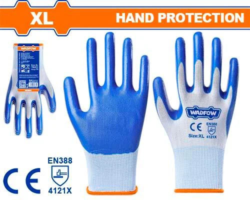 WADFOW Oil-Resistant Nitrile Coated Safety Gloves XL WGV2801 Wadfow