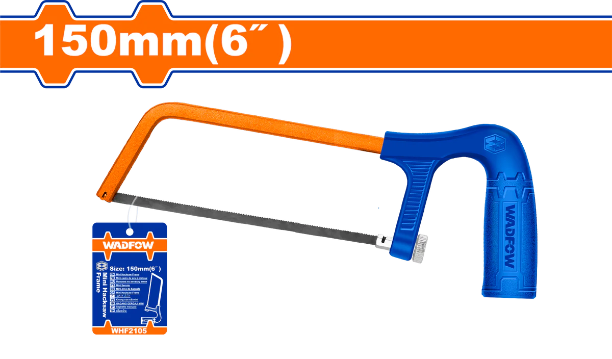 WADFOW 10-Inch Mini Hacksaw Frame with Carbon Steel Blade WHF2105