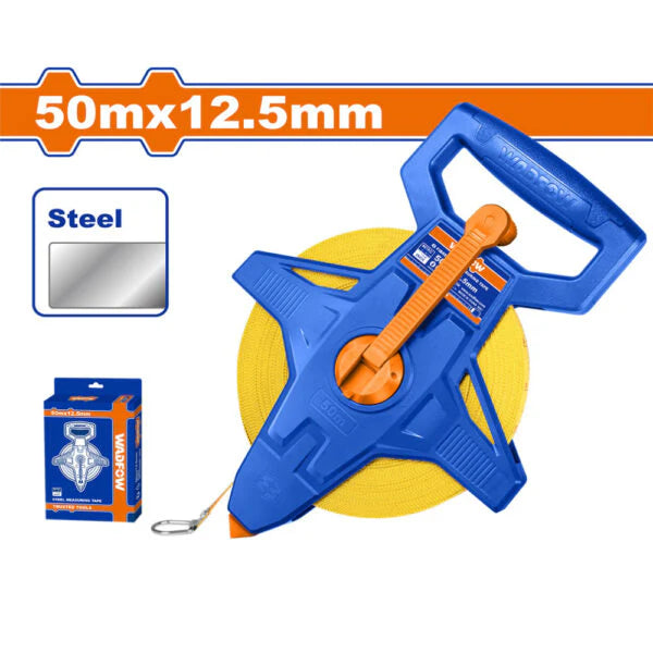 WADFOW 50m x 12.5mm Steel Measuring Tape Metric & Inch Long Reach Meter WMT3550 Wadfow