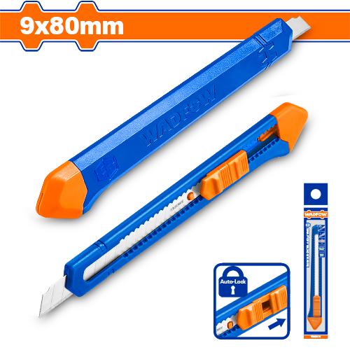 WADFOW 18mm Snap-Off Blade Utility Knife with Auto-Lock Slider WSK2909